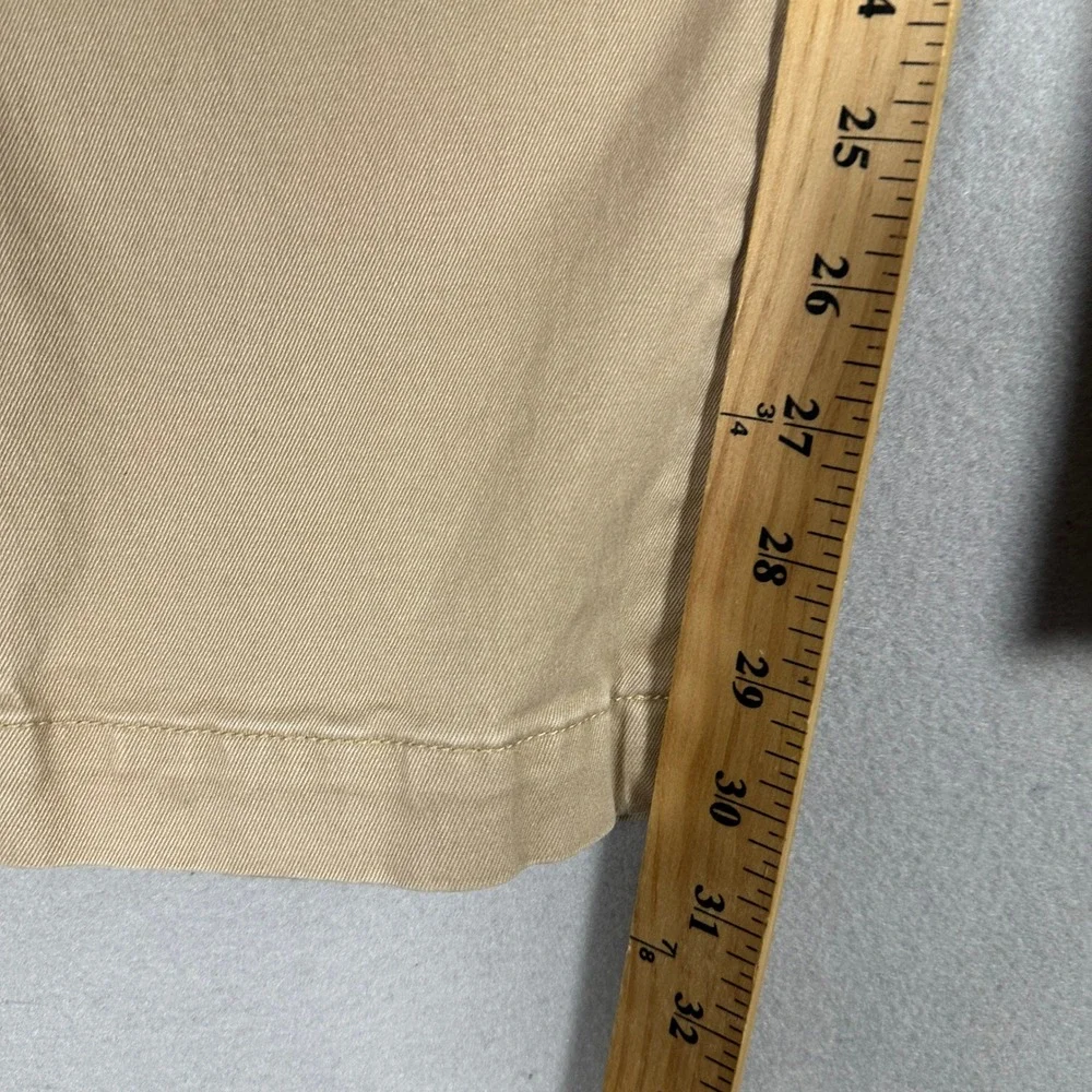 Lacoste Pants Men 38X32 Slim Fit Chino Khaki Tan Stretch Straight Leg Flat Front